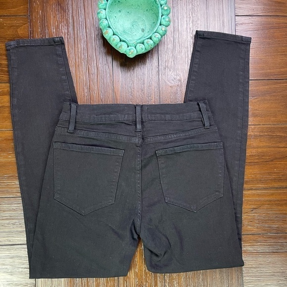 FRAME DENIM Le Skinny de Jeanne Crop Black Denim Jeans Size 26‎ - Picture 10 of 14